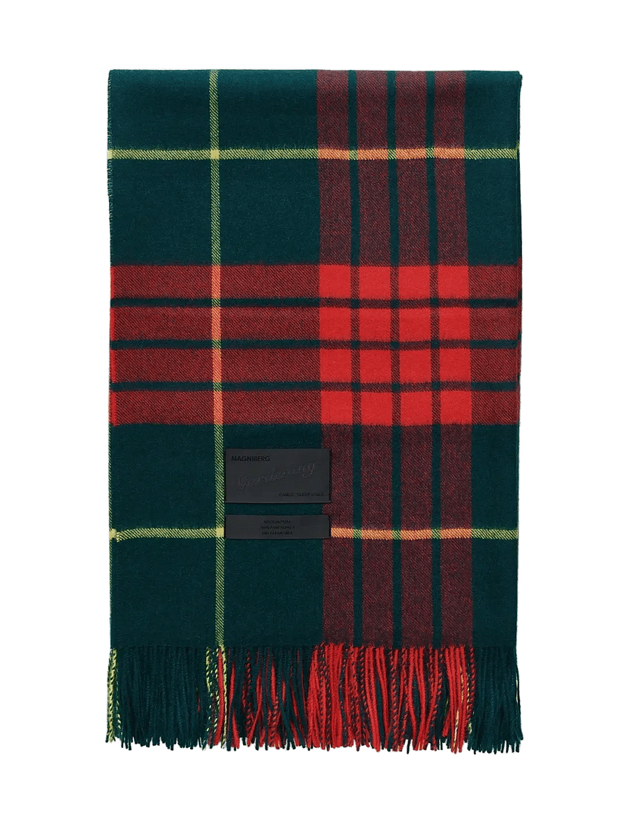 MAGNIBERG - Queen Blanket - pleedid - lipstick red tartan - 1