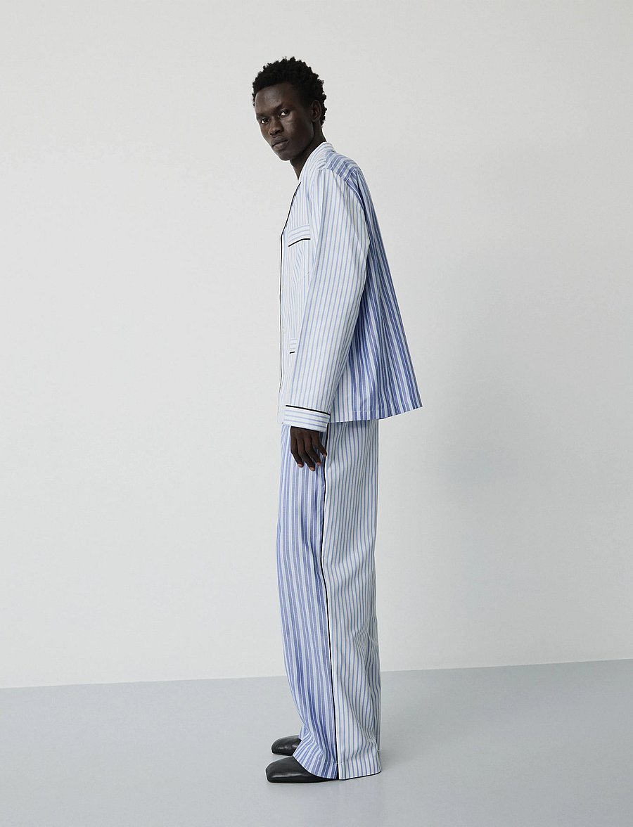 MAGNIBERG - Wall Street Pants - natbukser - blue stripes two - 0