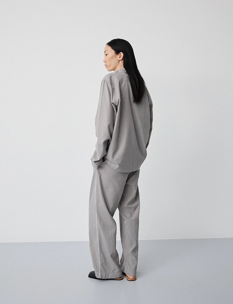 MAGNIBERG - Wall Street Pants - pyjamahosen - strip dark grey - 3