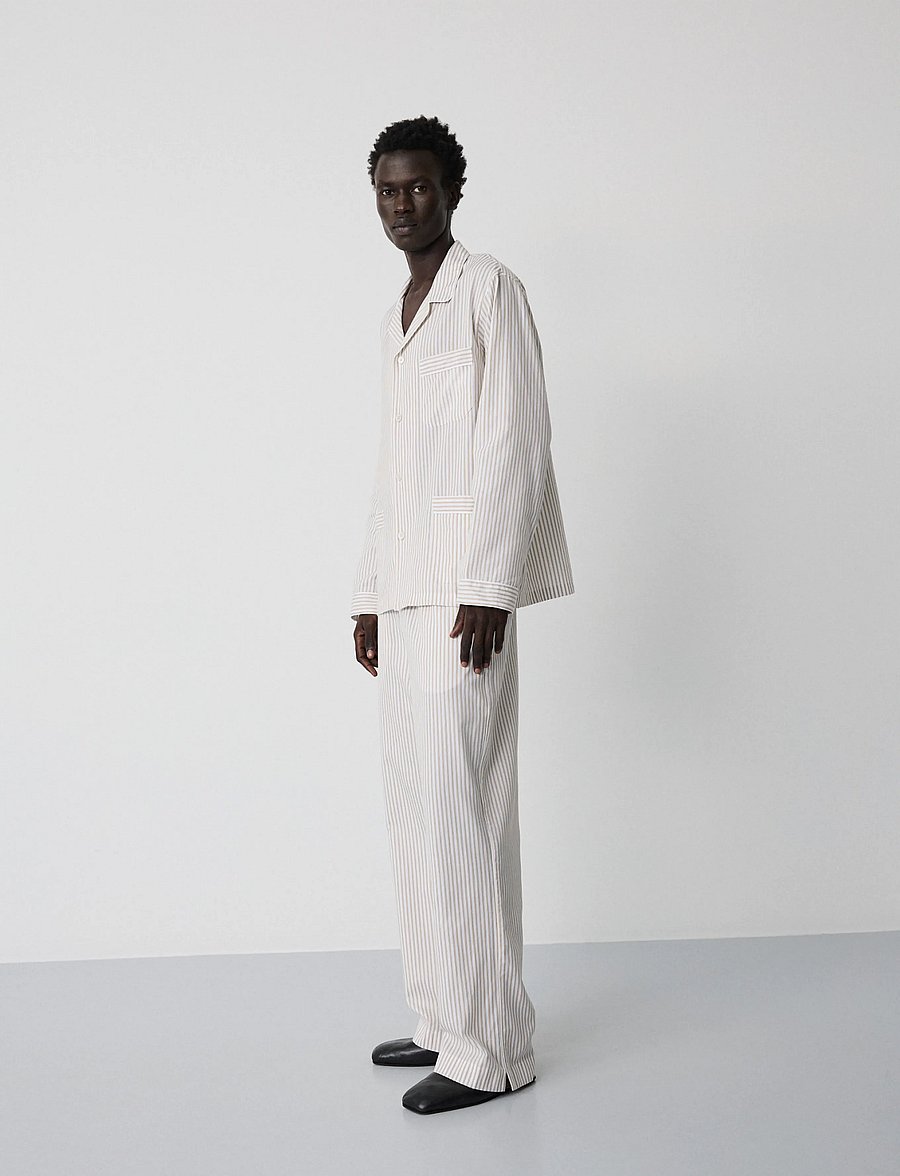 MAGNIBERG - Wall Street Pants - pidžaamapüksid - stripe light beige - 0