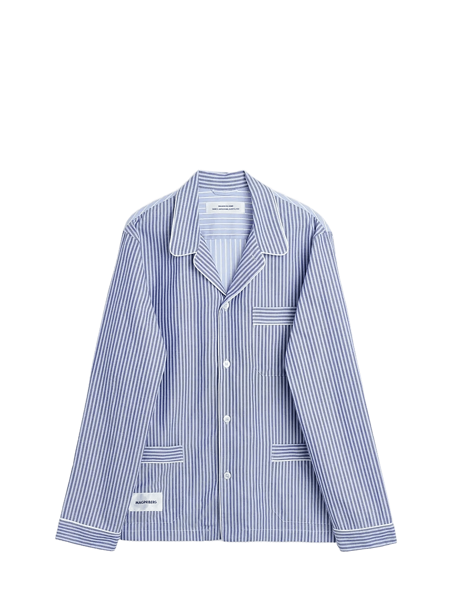 MAGNIBERG - Wall street shirt - overdele - blue stripes one - 1