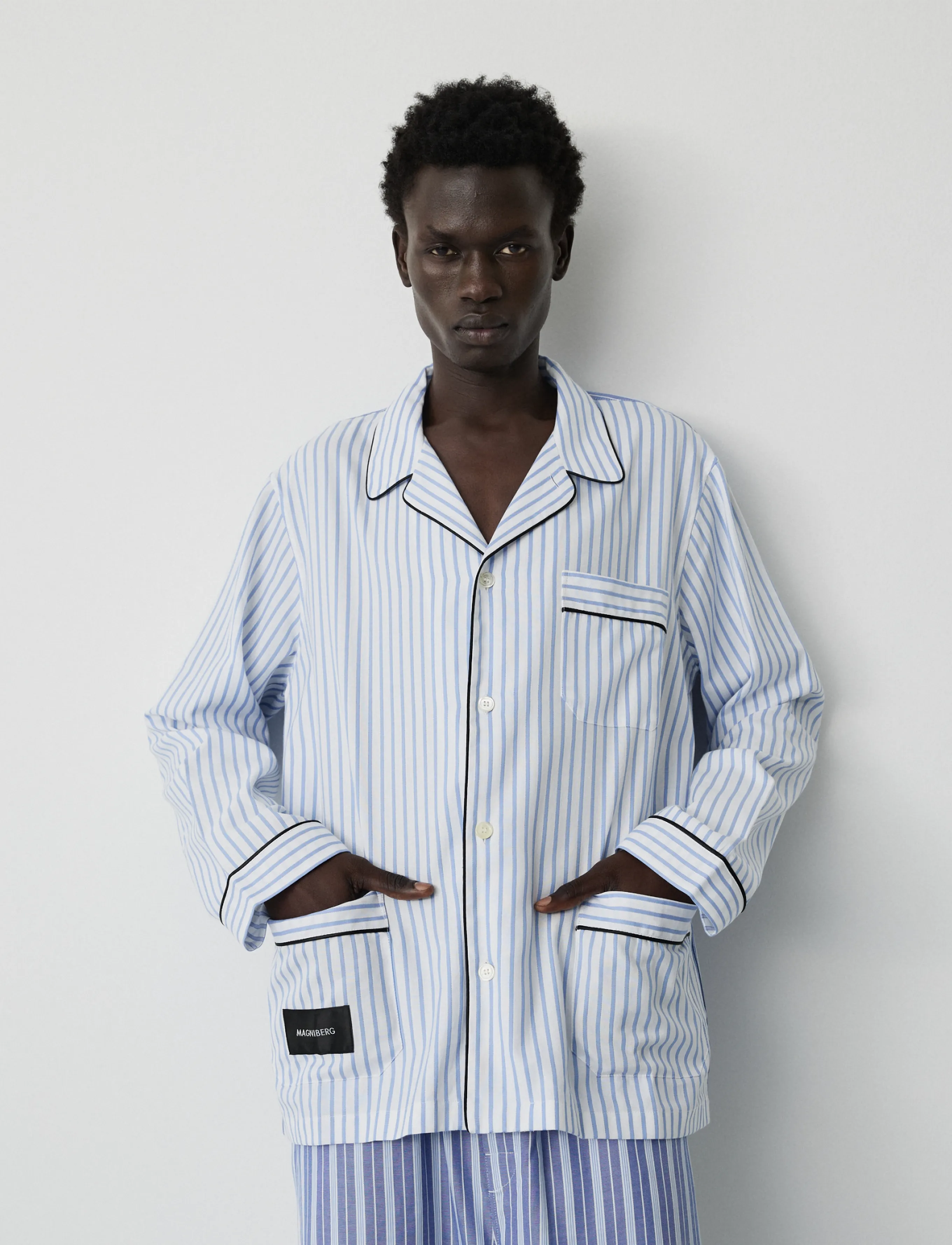MAGNIBERG - Wall street shirt - oberteile - blue stripes two - 3