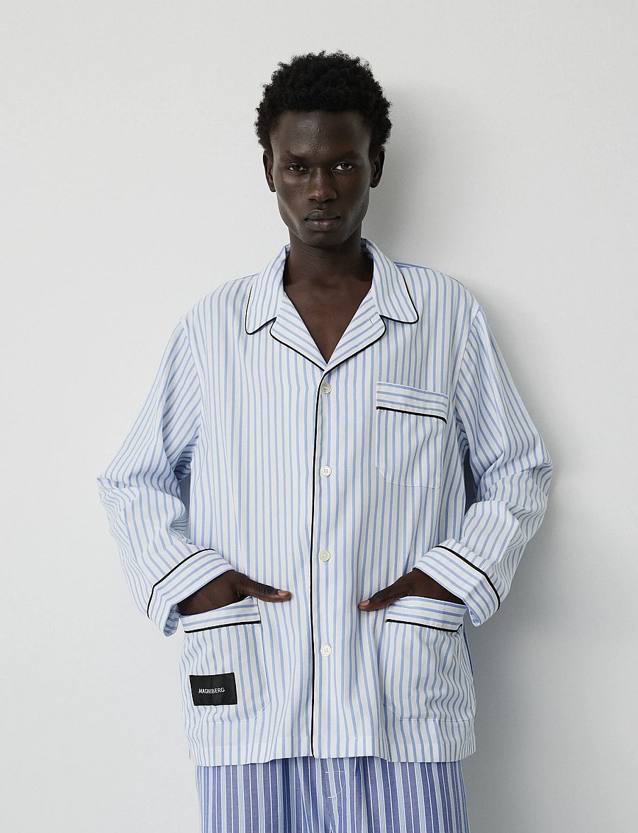 MAGNIBERG - Wall street shirt - oberteile - blue stripes two - 3