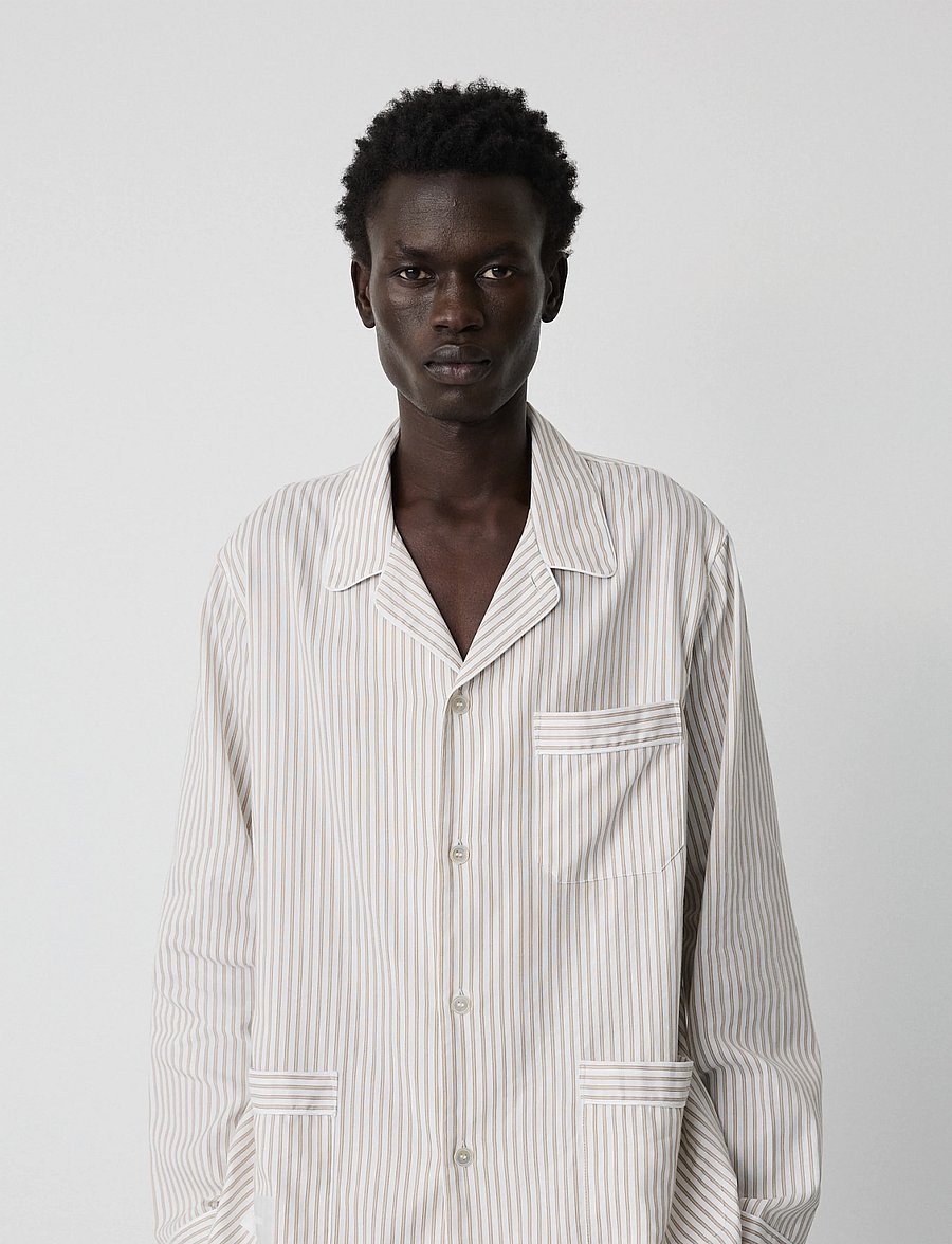 MAGNIBERG - Wall street shirt - oberteile - stripe light beige - 0