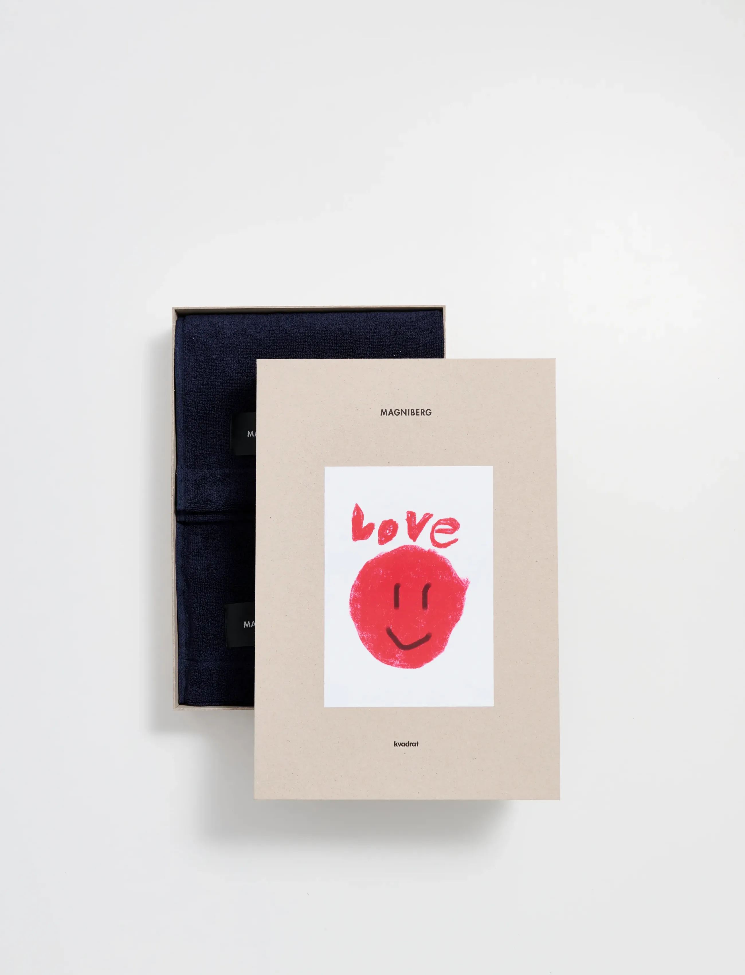 MAGNIBERG 2-Piece Hand Handtuch Set Navy - 80X50CM - Unisex