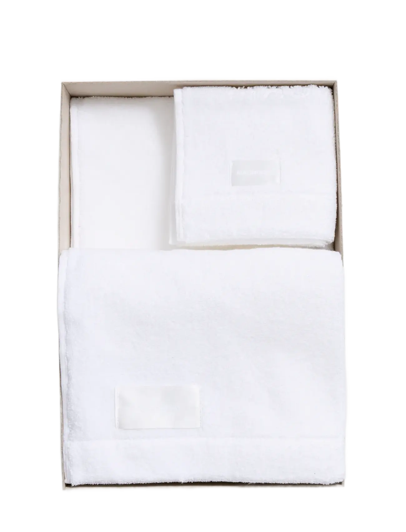 MAGNIBERG - 3-piece towel set - näorätikud - frozen white - 1
