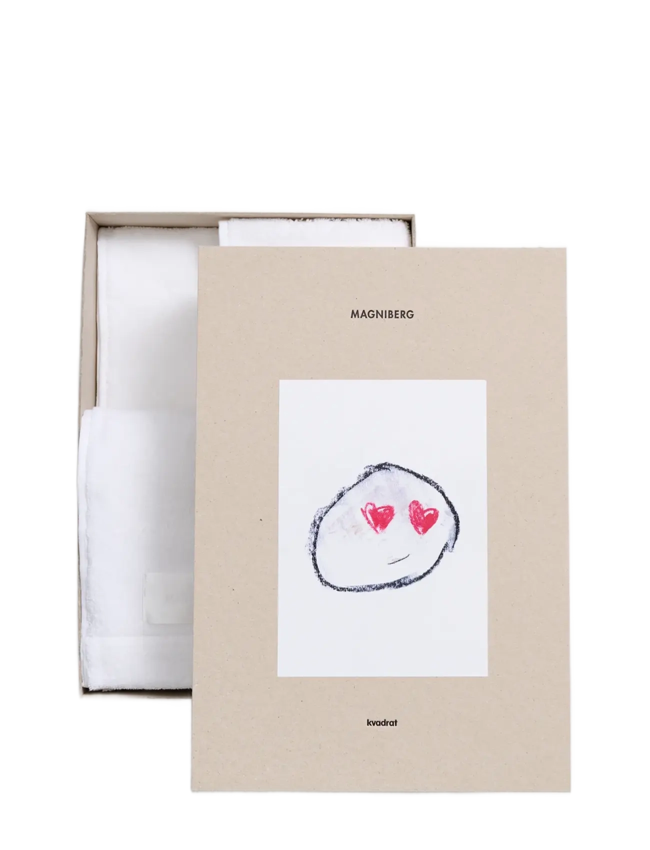MAGNIBERG 3-piece towel set - MUSTAD SOODUSTUSED - FROZEN WHITE / white