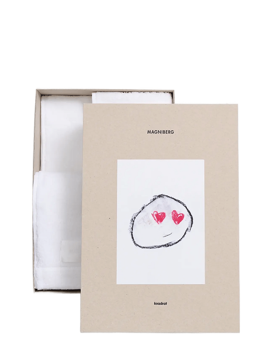 MAGNIBERG - 3-piece towel set - näorätikud - frozen white - 0