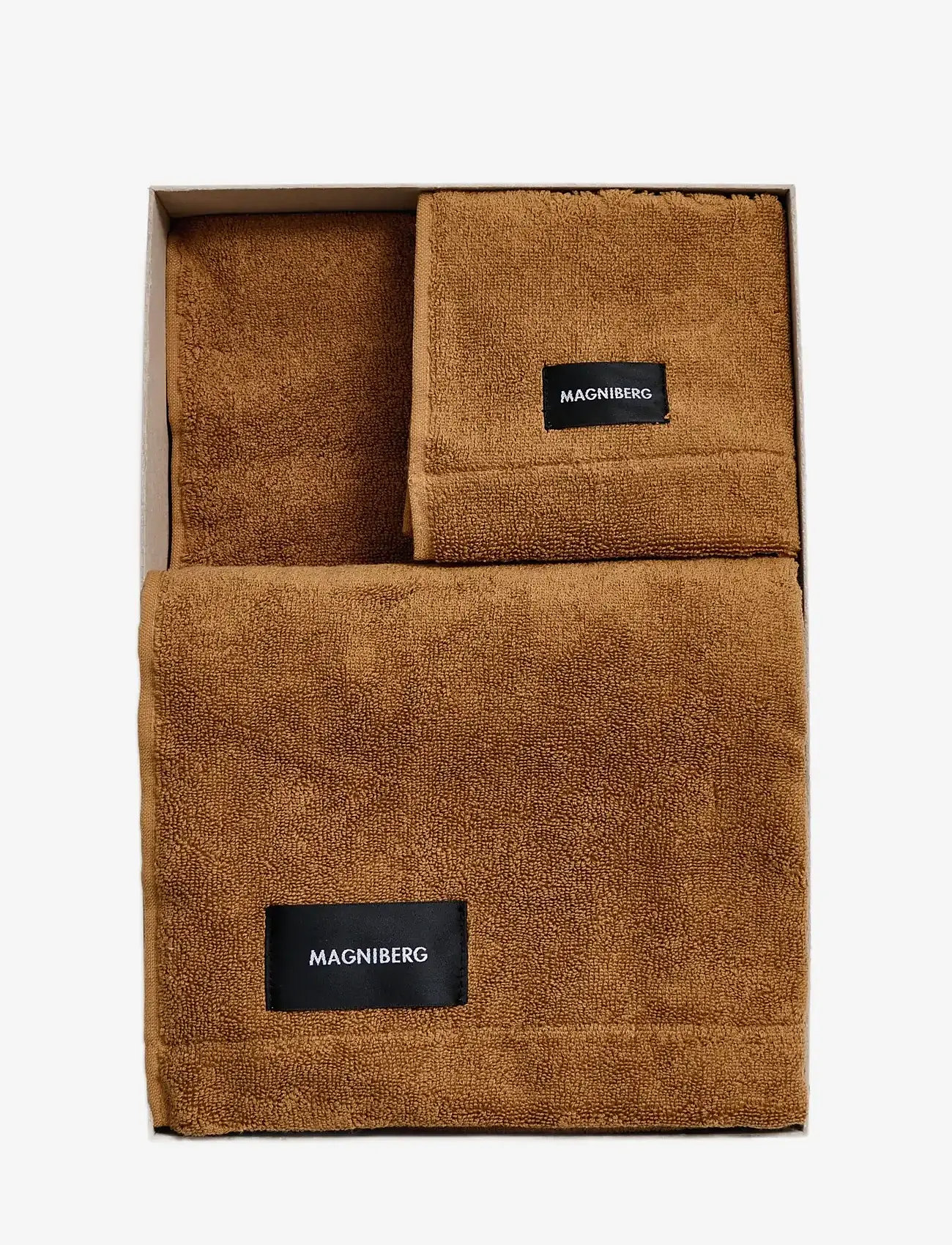 MAGNIBERG - 3-piece towel set - gæstehåndklæder - nocciola beige - 1