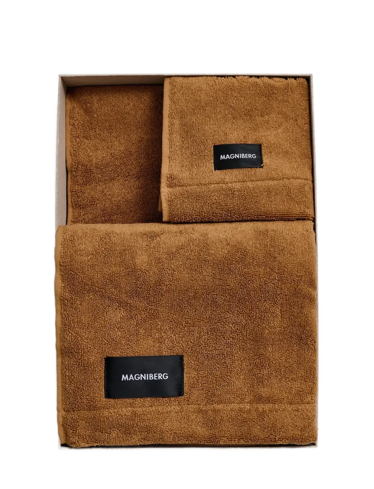 MAGNIBERG - 3-piece towel set - face towels - nocciola beige - 1