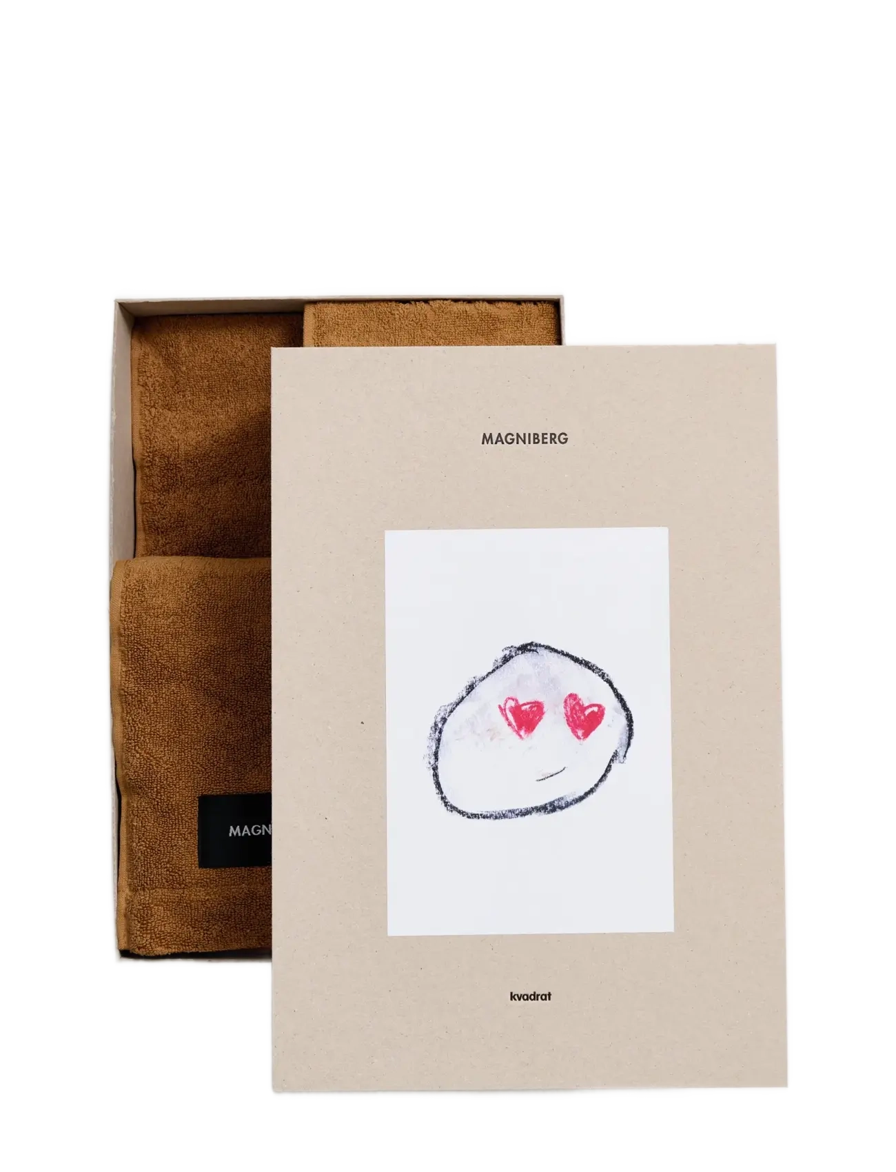 MAGNIBERG 3-Piece Towel Set, One Size, Towels & Bath Towels, Braun - Hand Homeware