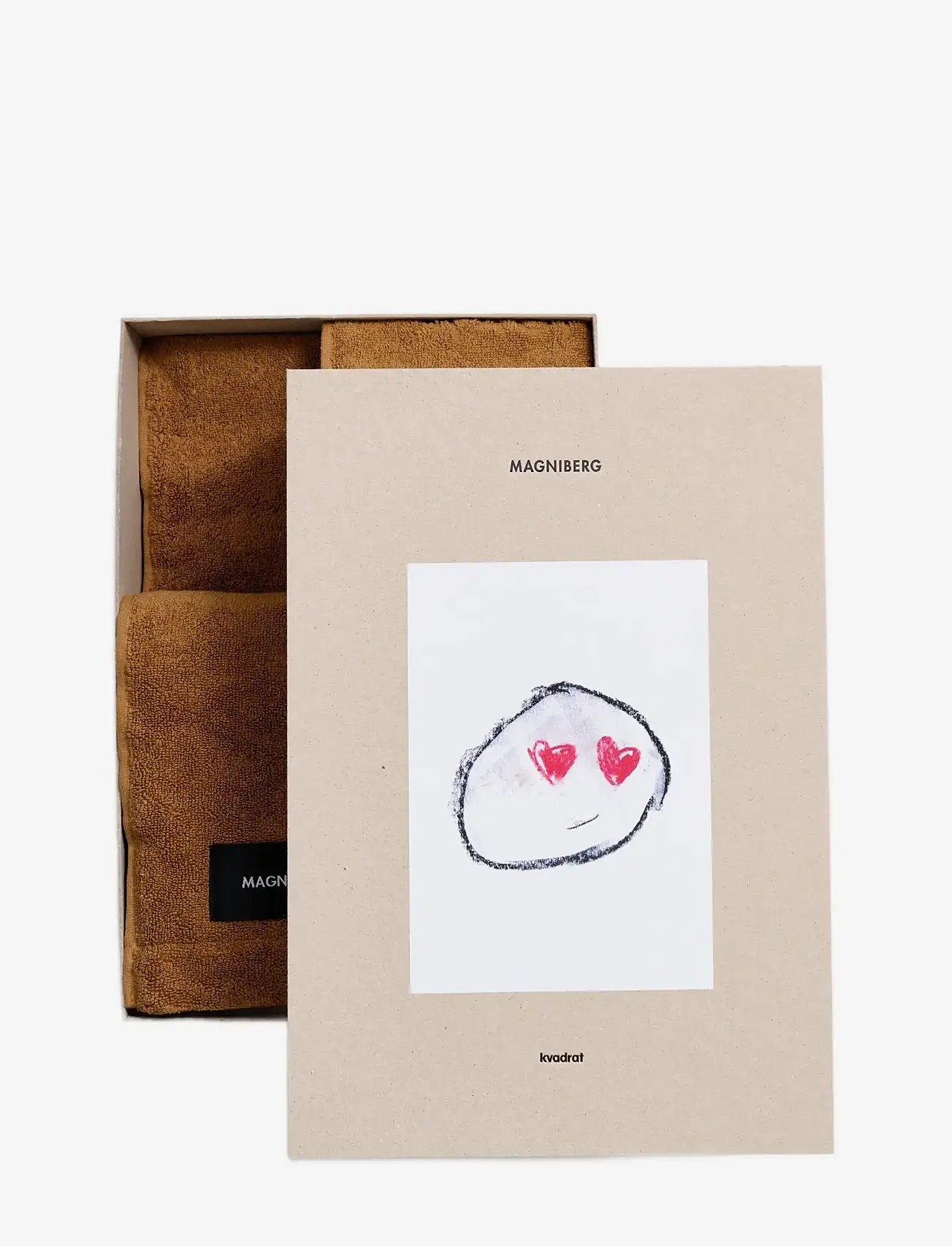 MAGNIBERG - 3-piece towel set - gæstehåndklæder - nocciola beige - 0