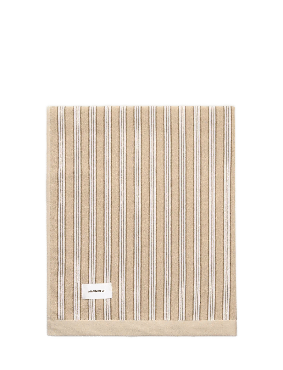 MAGNIBERG - Wall Street bath sheet - badlakan - stripe medium beige - 1