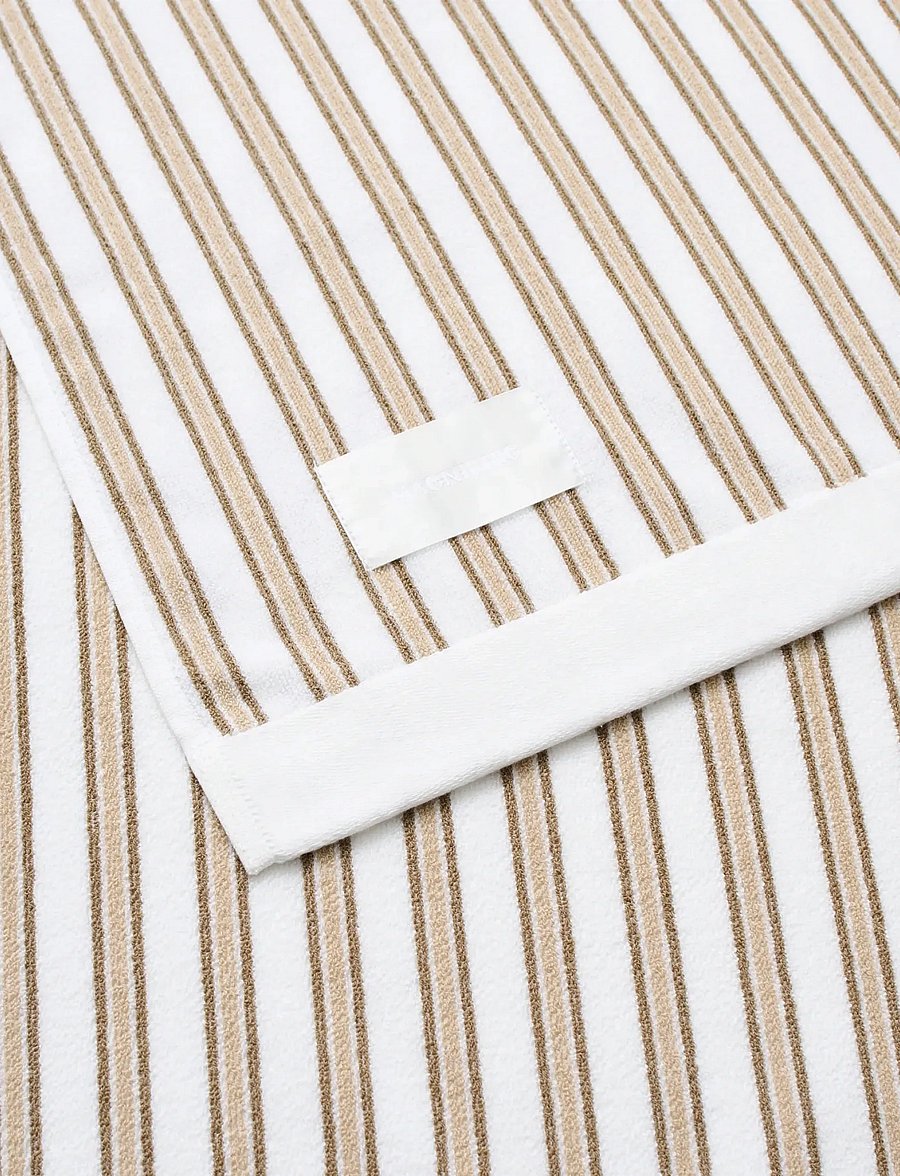 MAGNIBERG - Wall Street bath towel - badlakens - stripe light beige - 3