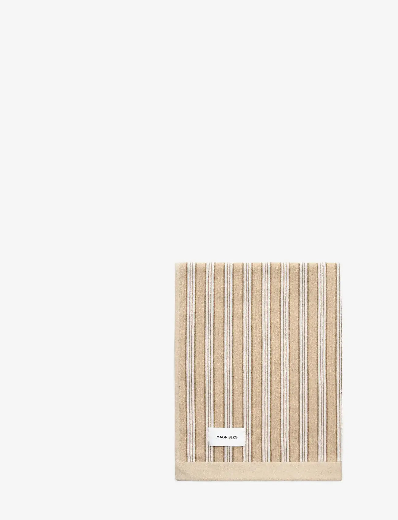 MAGNIBERG - Wall Street bath towe - badehåndklæder - stripe medium beige - 1