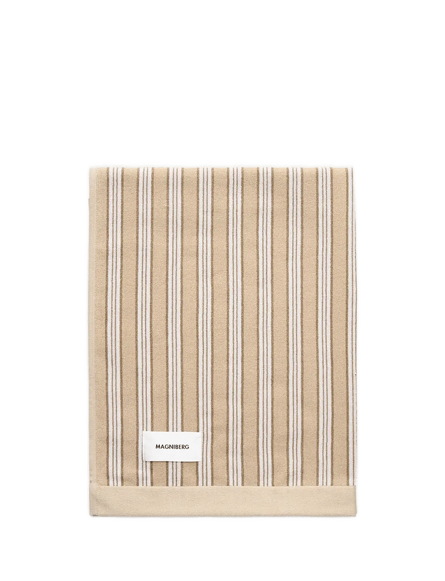 MAGNIBERG - Wall Street bath towel - badetücher - stripe medium beige - 1