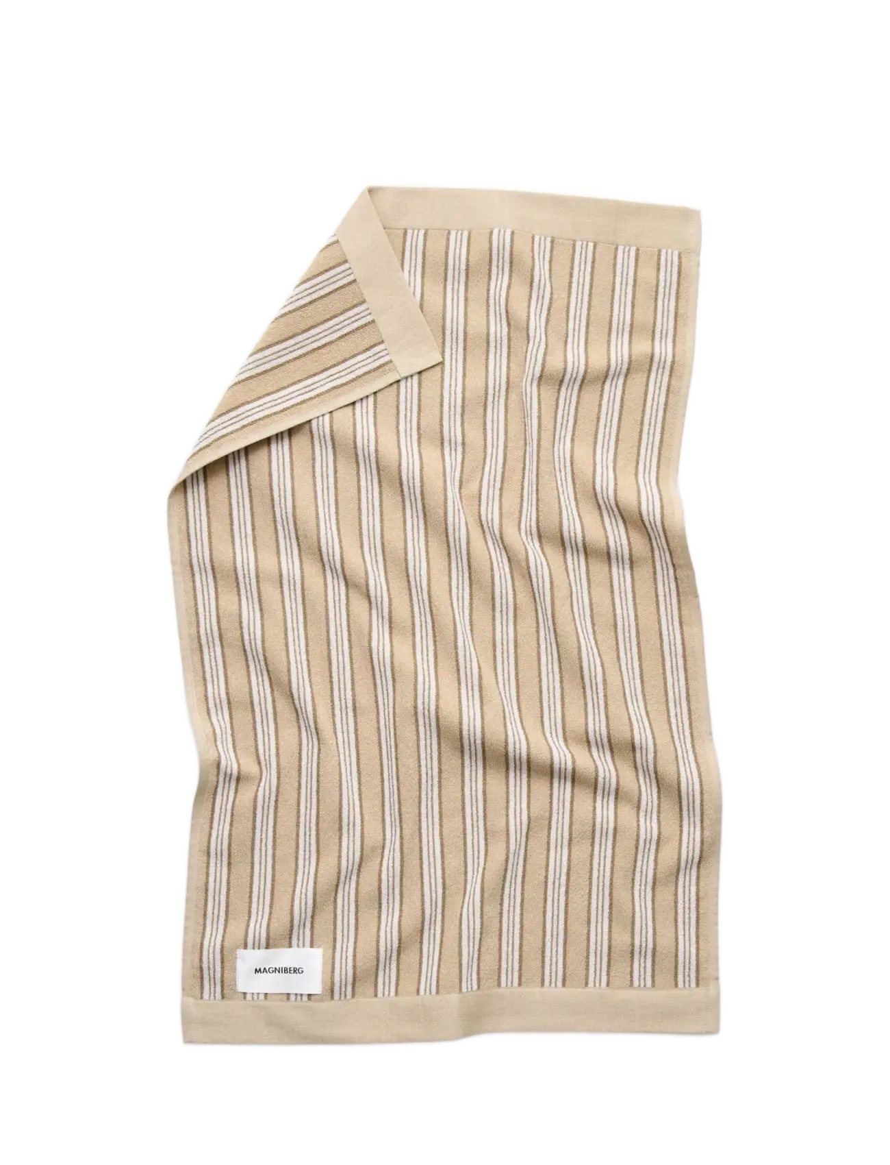 MAGNIBERG - Wall Street hand towel - stripe medium beige - 1