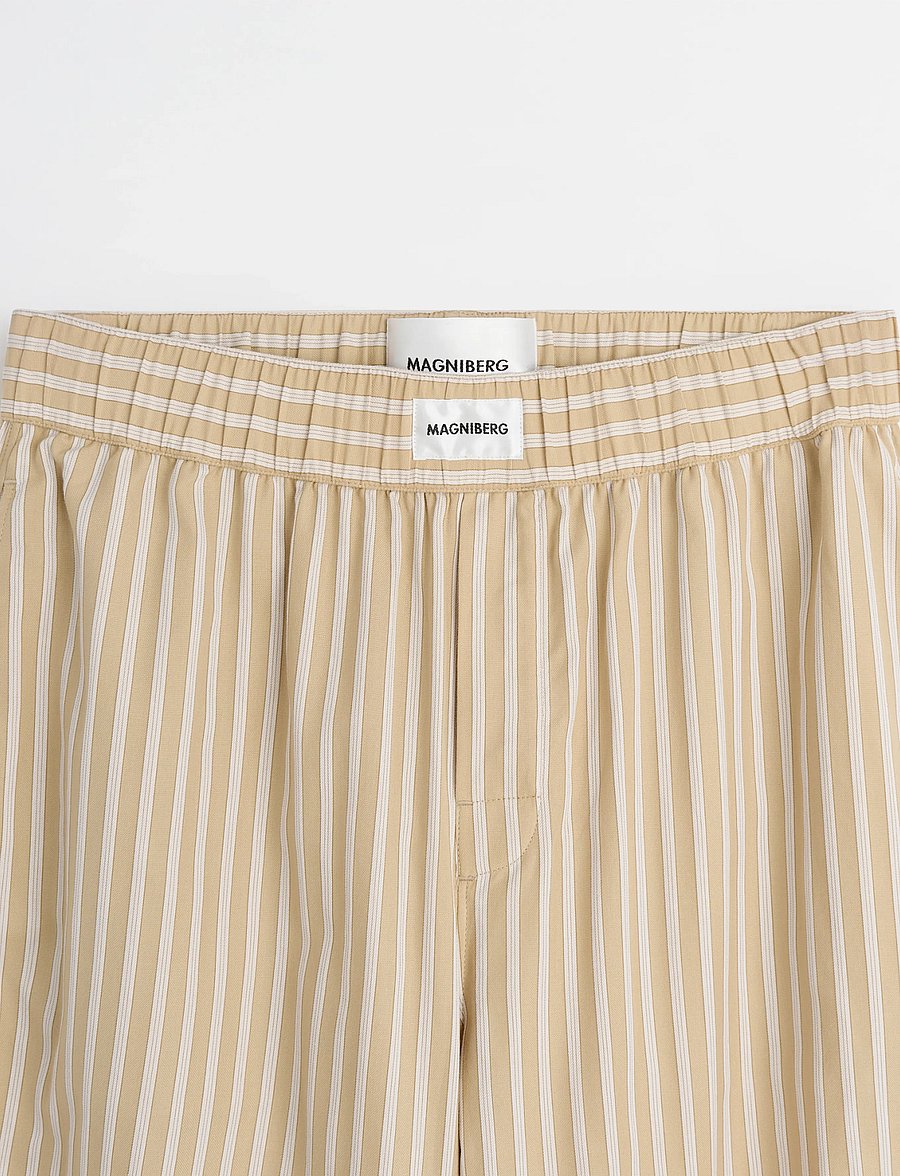 MAGNIBERG - Club Pants - natbukser - stripe medium beige - 3