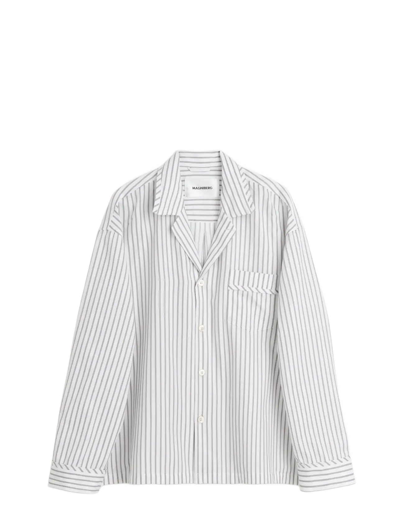 MAGNIBERG Club Shirt - Pidžamas tops - STRIPE GREY / grey