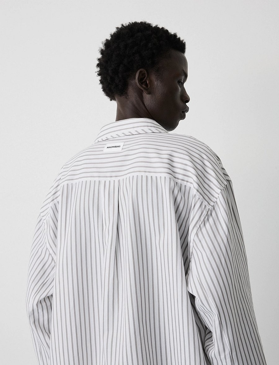 MAGNIBERG - Club Shirt - pyjamaoberteile - stripe grey - 3