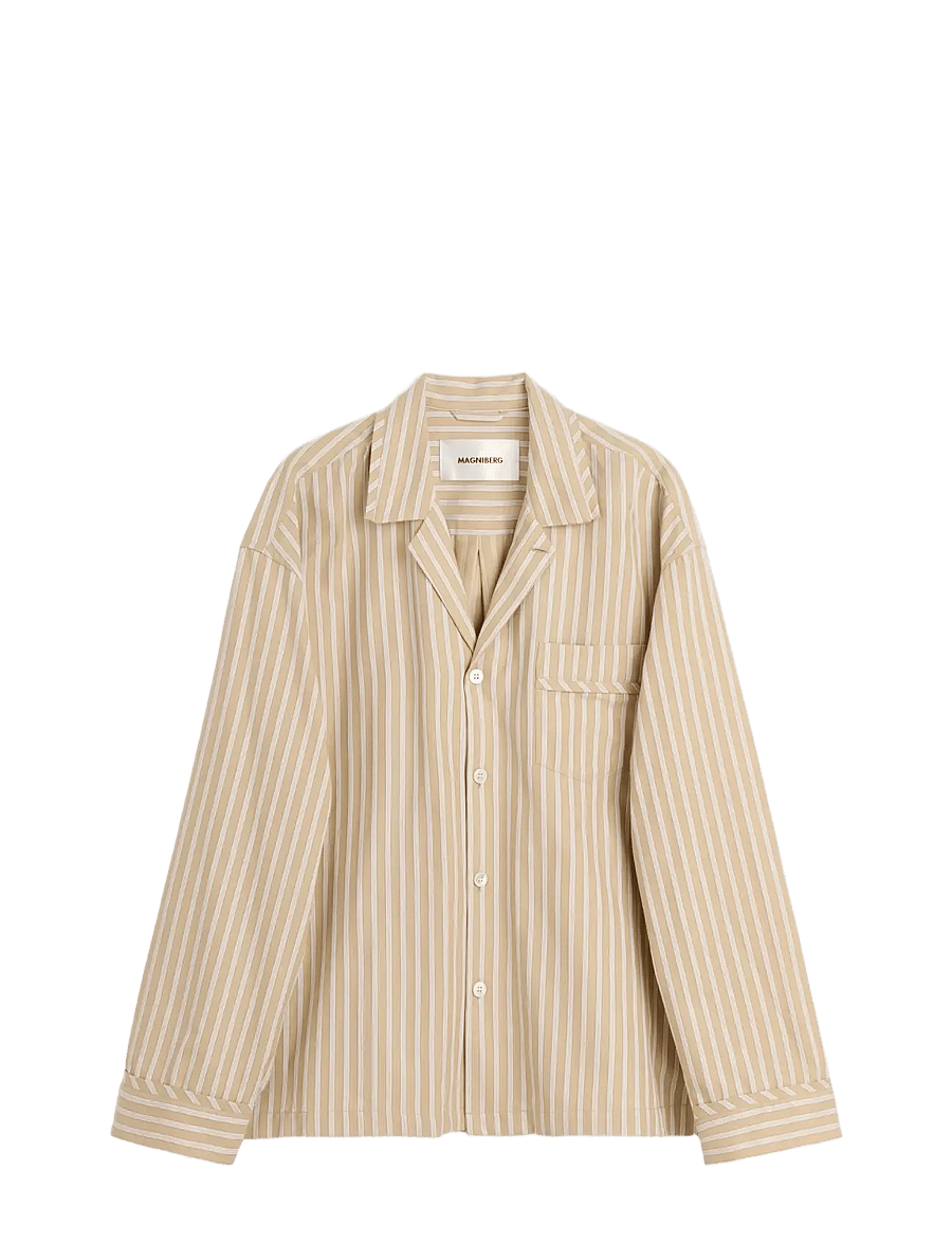 MAGNIBERG - Club Shirt - nattrøjer - stripe medium beige - 1