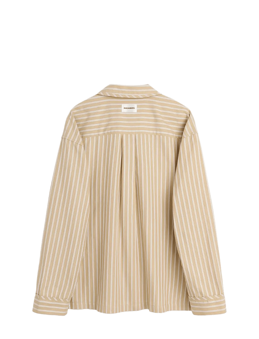 MAGNIBERG - Club Shirt - nattrøjer - stripe medium beige - 2