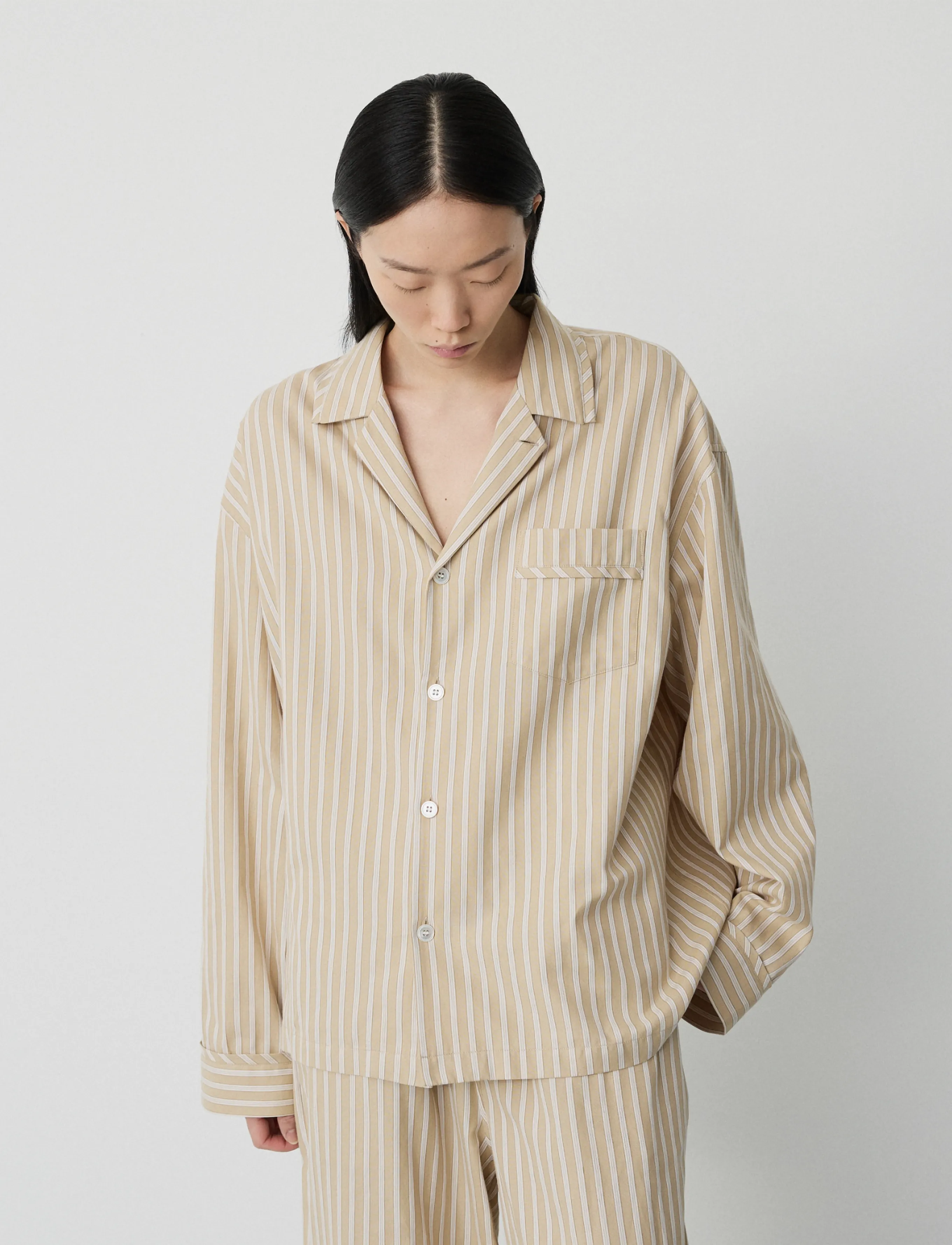 MAGNIBERG - Club Shirt - nattrøjer - stripe medium beige - 3