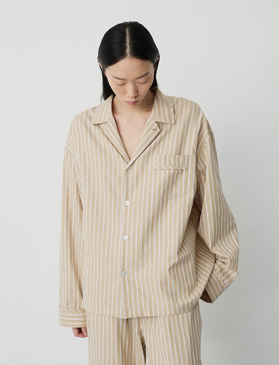 MAGNIBERG - Club Shirt - nattrøjer - stripe medium beige - 3