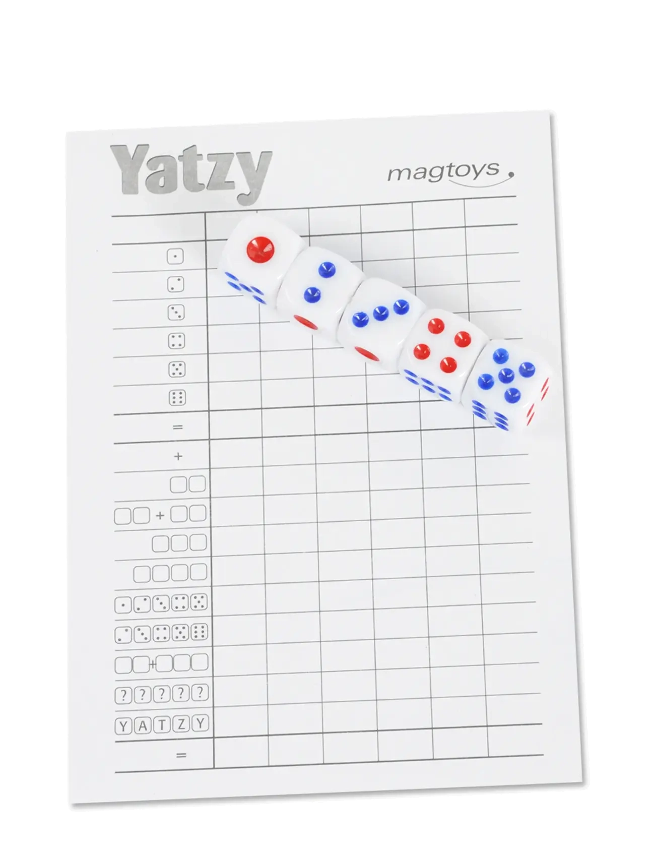 Magtoys Yatzy, One Size, White, Spil > Brætspil, Børn