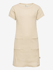 Mainio - Waffle dress, Angora - short-sleeved casual dresses - angora - 0