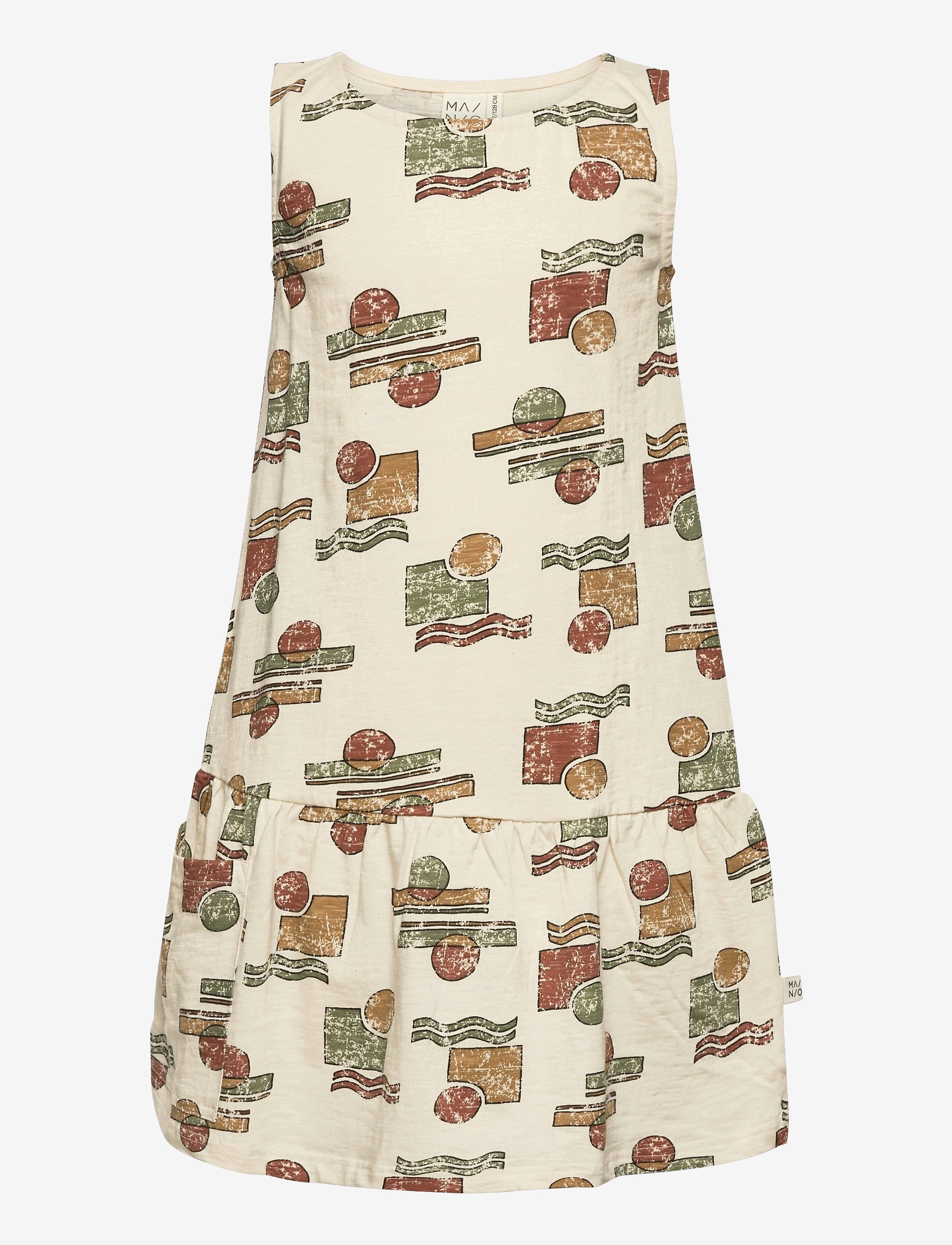 Mainio Sunset dress - Klänningar & Kjolar - UNDYED WITH MULTICOLOR PRINT / beige