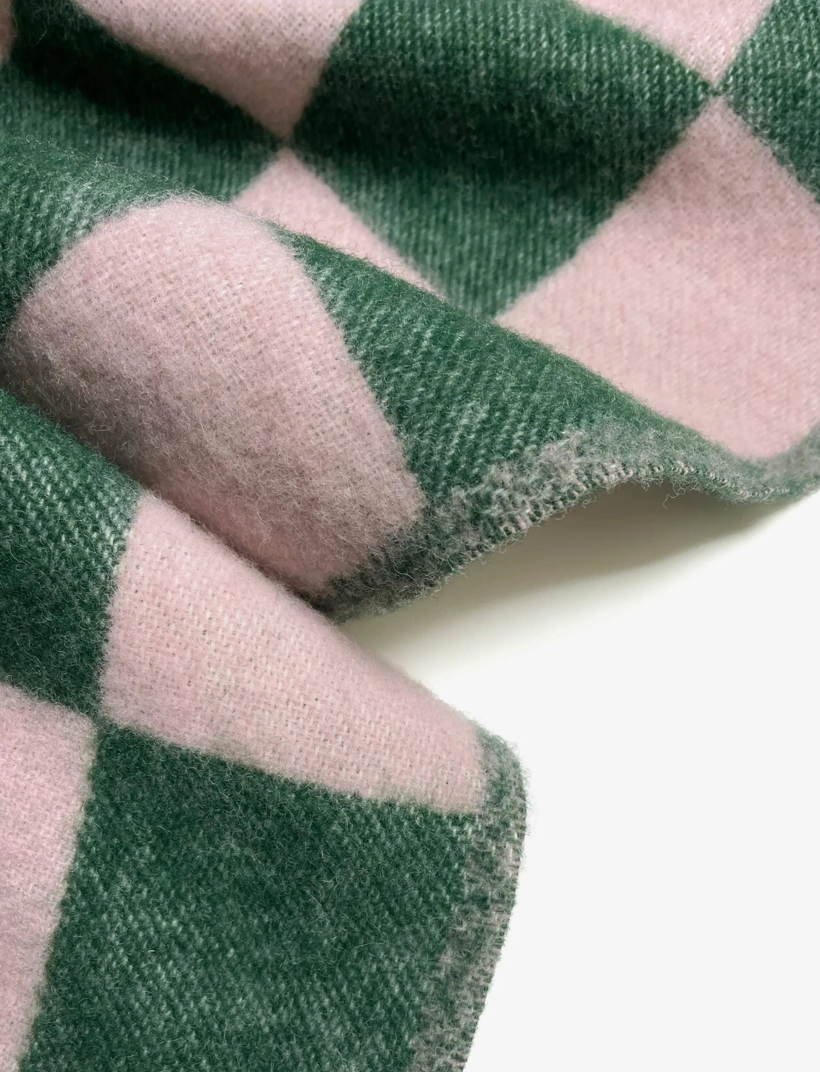 Maison Deux - Checkerboard Blanket  - green/pink - 3