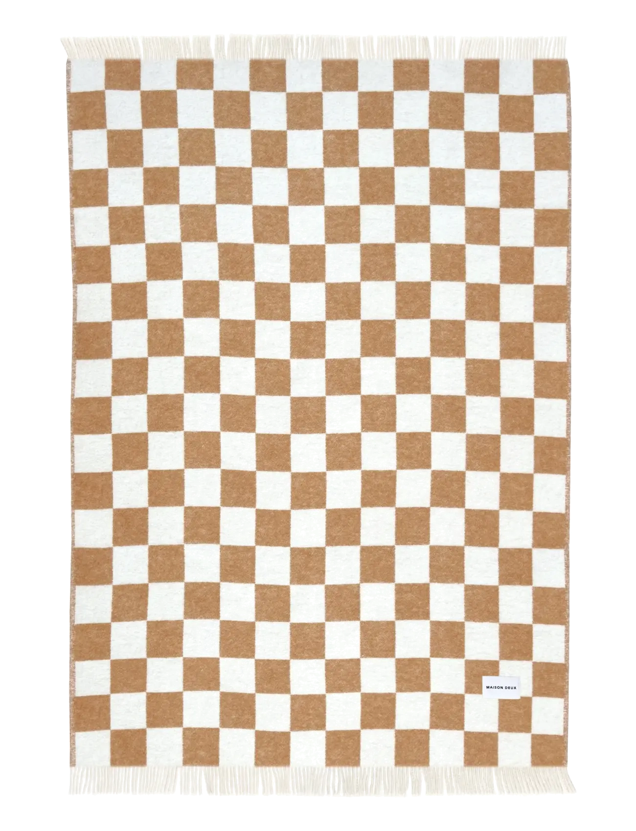Maison Deux - Checkerboard Blanket  - decken - terra/white - 1
