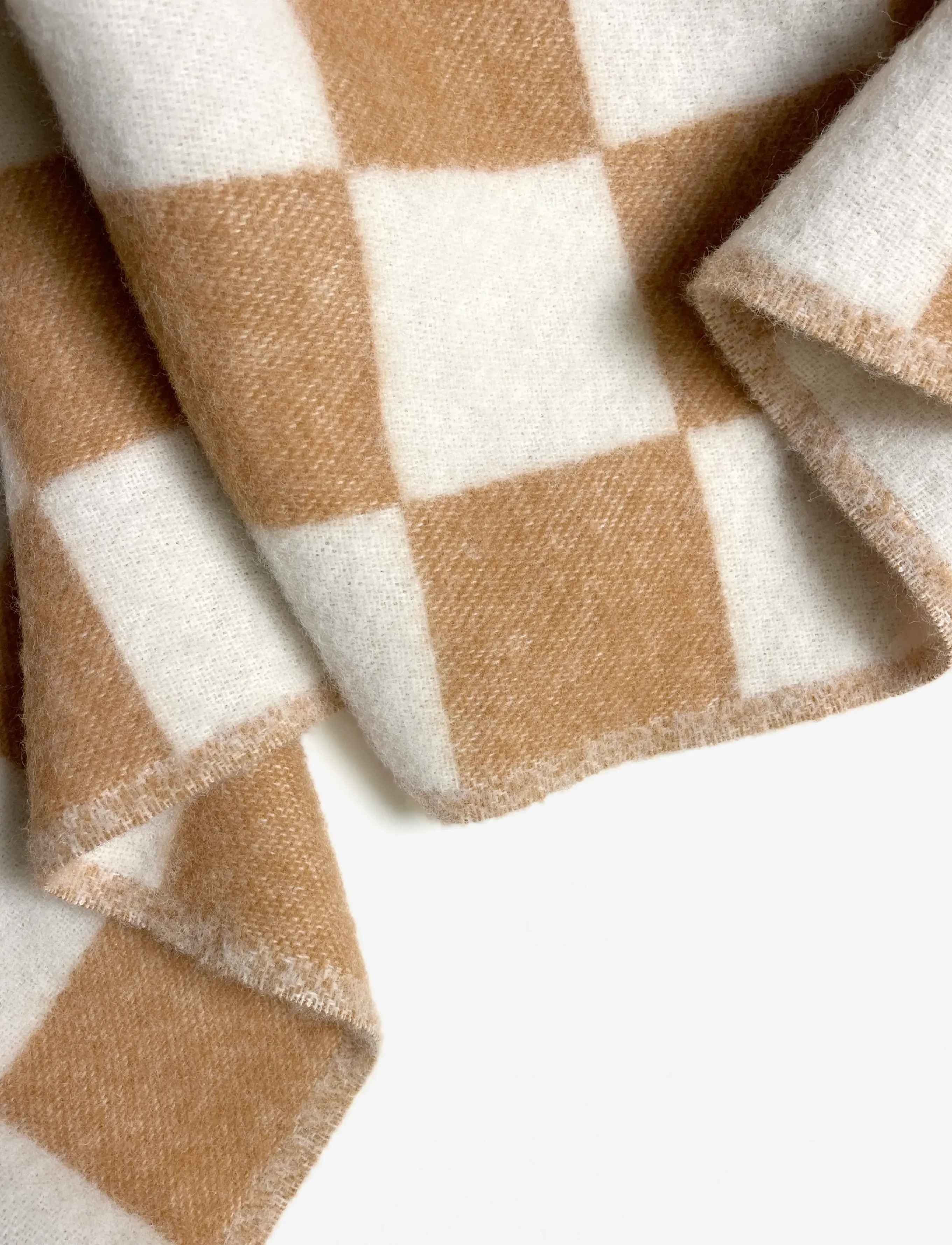 Maison Deux - Checkerboard Blanket  - decken - terra/white - 2