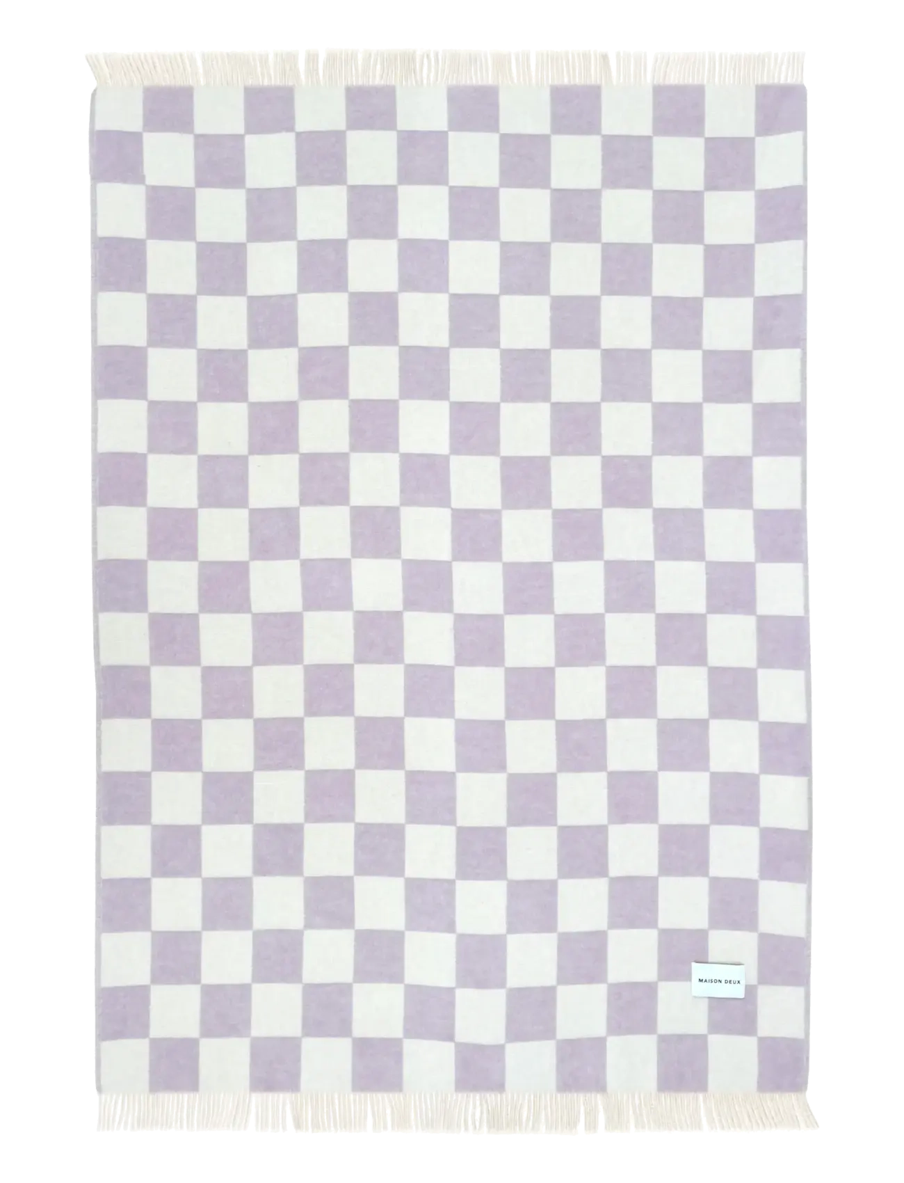 Maison Deux - Checkerboard Blanket  - decken - lilac/white - 1