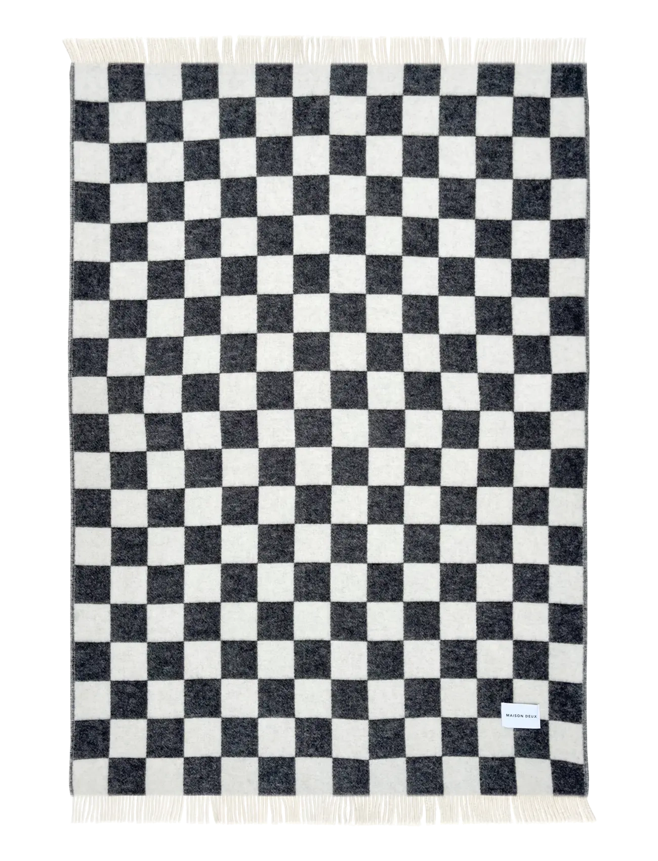 Maison Deux - Checkerboard Blanket  - decken - black/white - 1