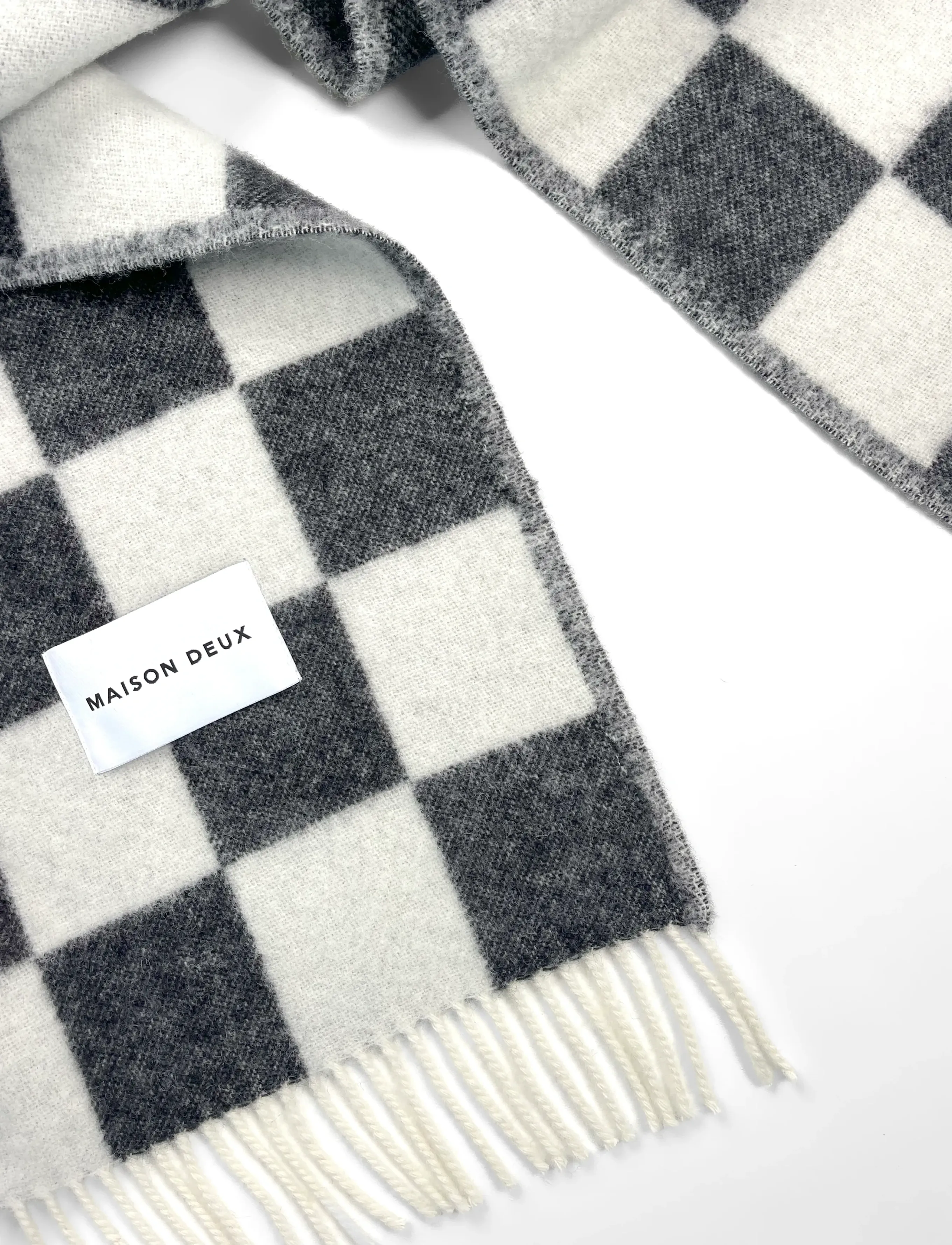 Maison Deux - Checkerboard Blanket  - decken - black/white - 2
