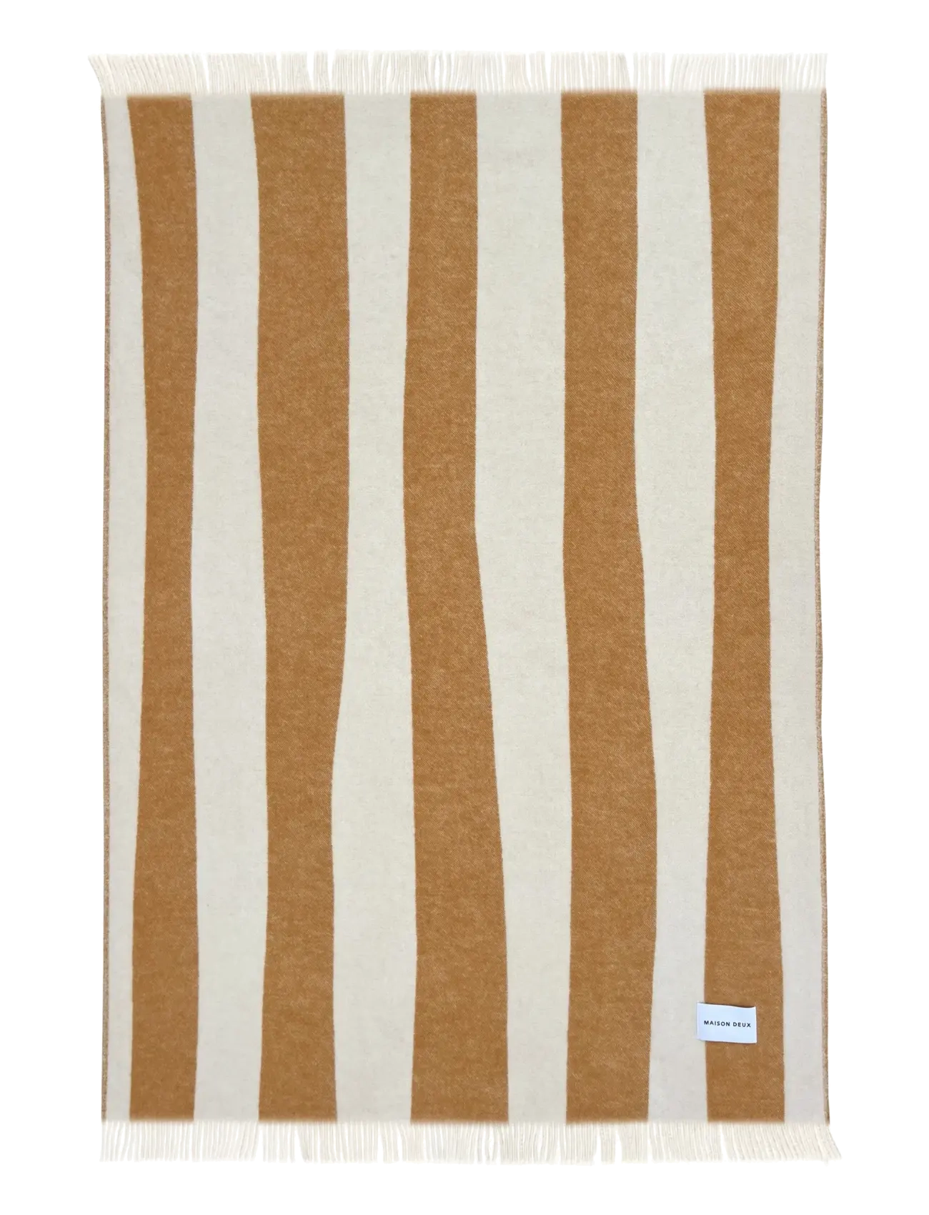 Maison Deux - Rough Stripe Blanket - decken - terra - 1