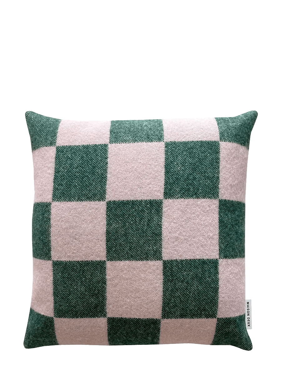 Maison Deux - Checkerboard - kissen - green/pink - 0