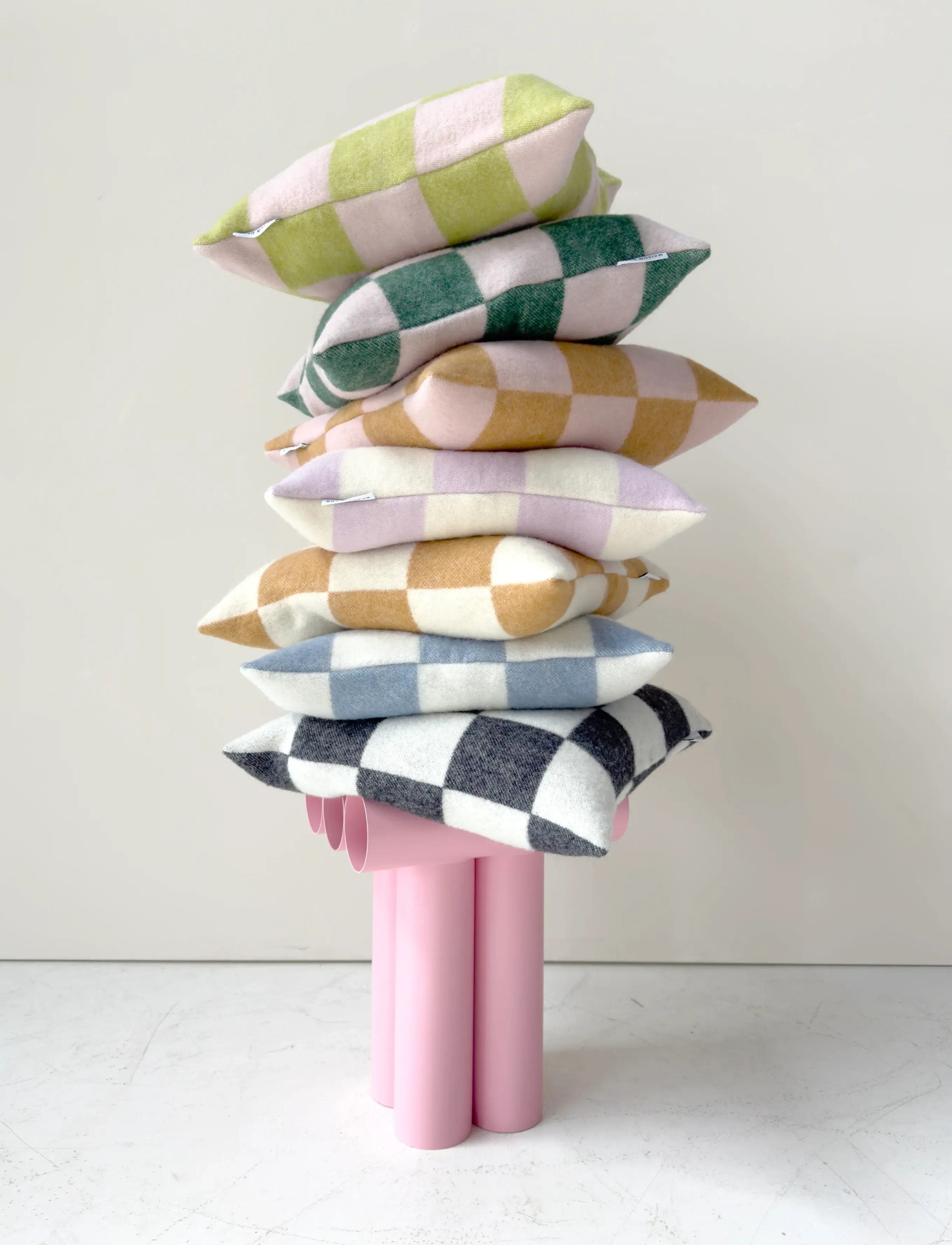 Maison Deux - Checkerboard - green/pink - 1