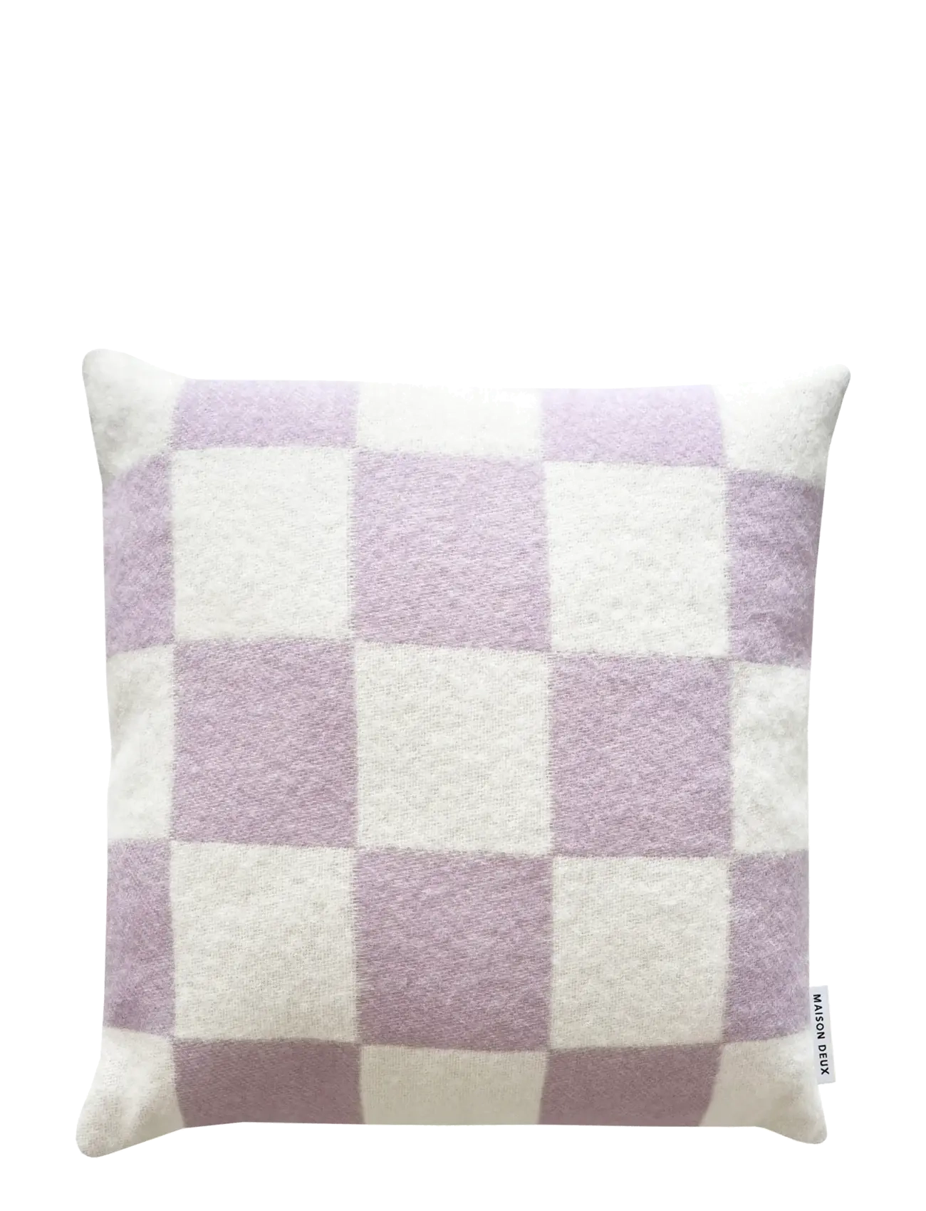 Maison Deux Checkerboard, 50X 50 cm, White, Puder & Tæpper > Puder, Unisex