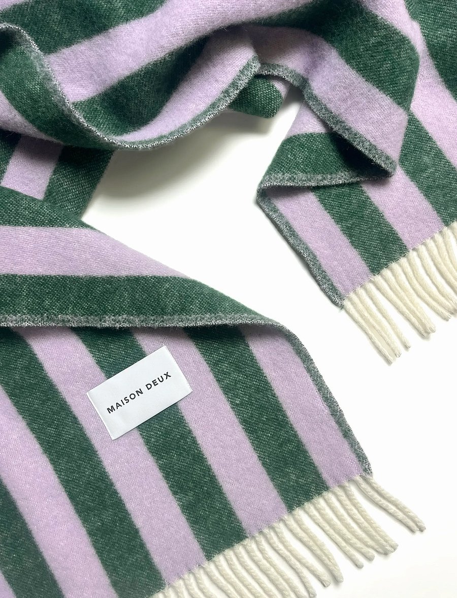 Maison Deux - Candy Wrap Blanket - decken - lilac/green - 2