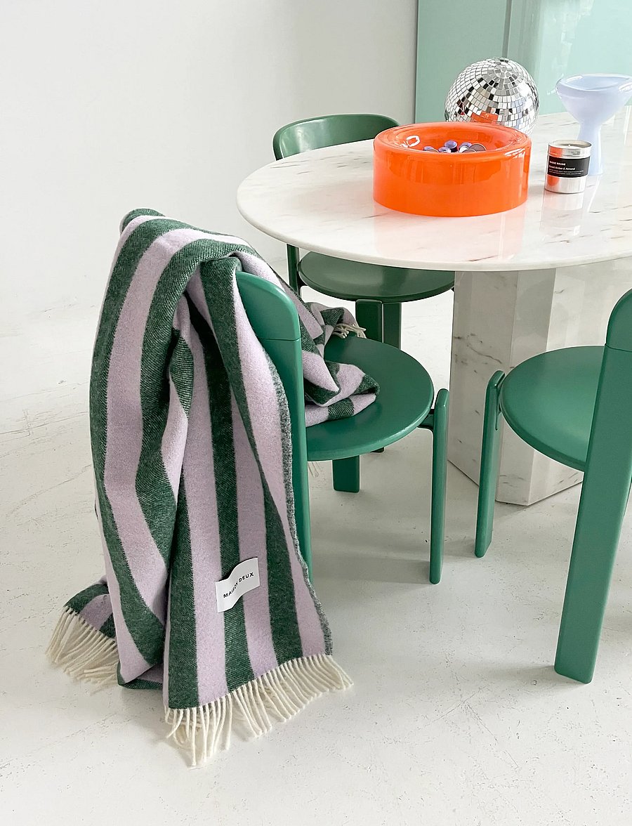 Maison Deux - Candy Wrap Blanket - decken - lilac/green - 4