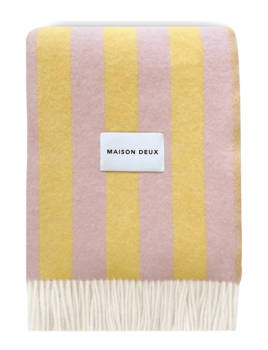 Maison Deux - Candy Wrap Blanket - decken - pink/yellow - 0