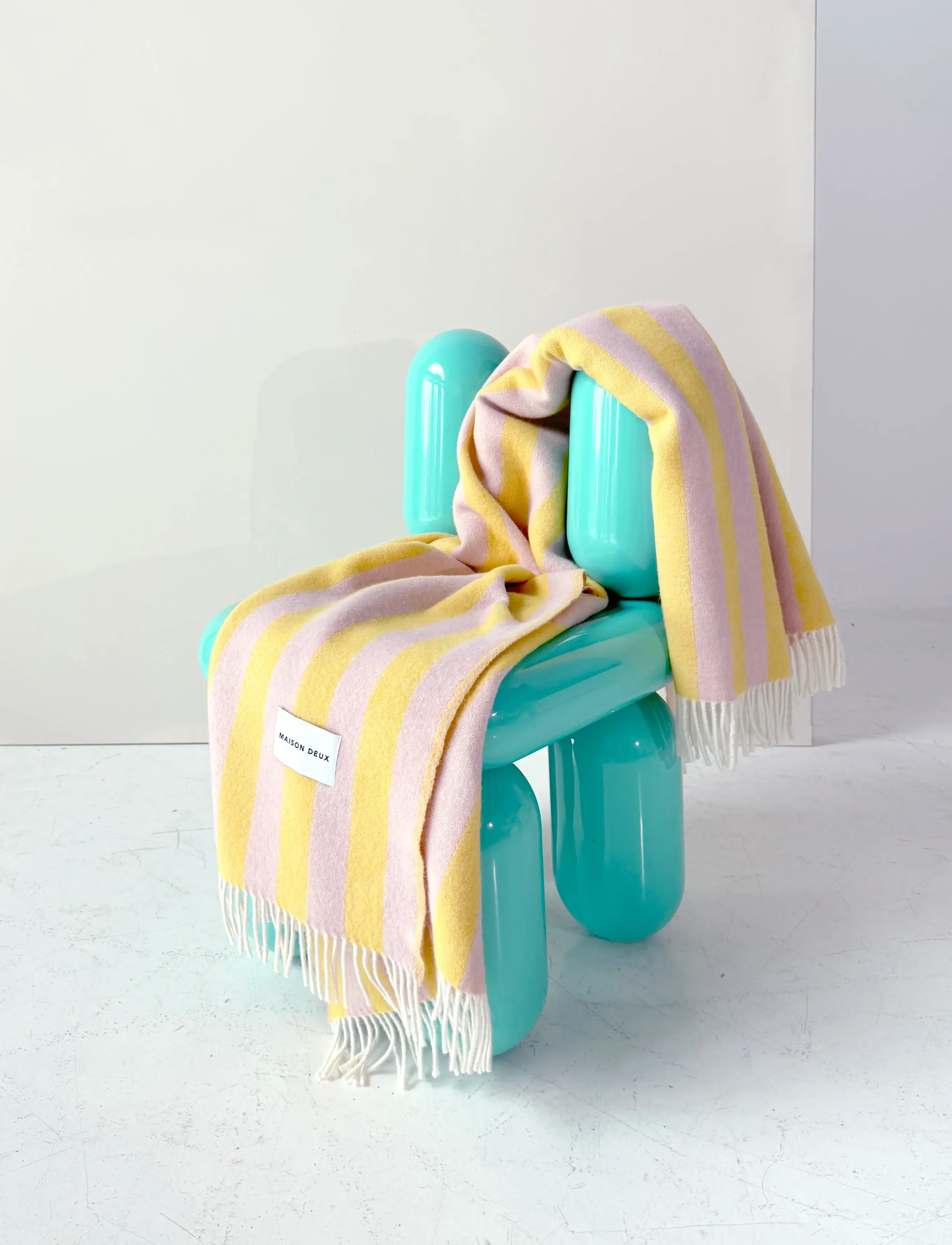 Maison Deux - Candy Wrap Blanket - decken - pink/yellow - 4