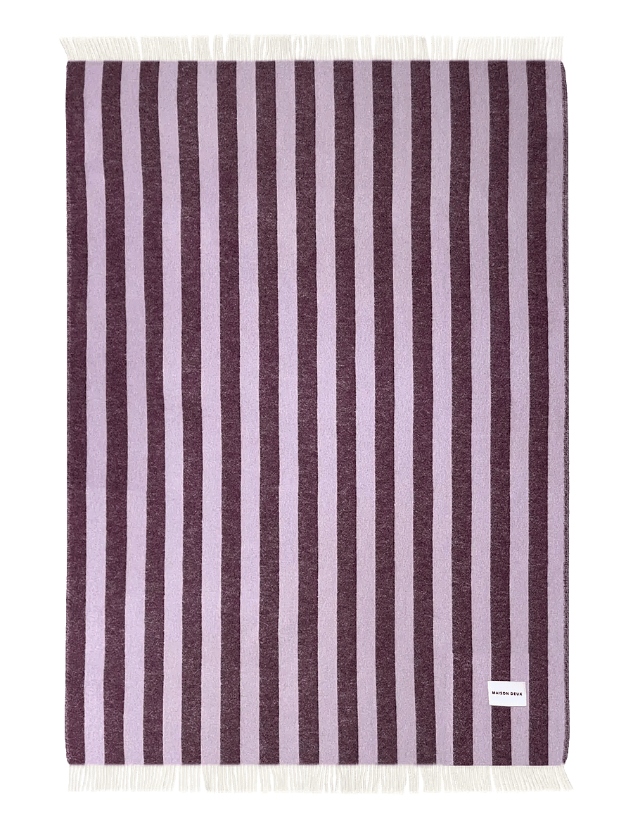 Maison Deux - Candy Wrap Blanket - pleedid - lilac/aubergine - 1