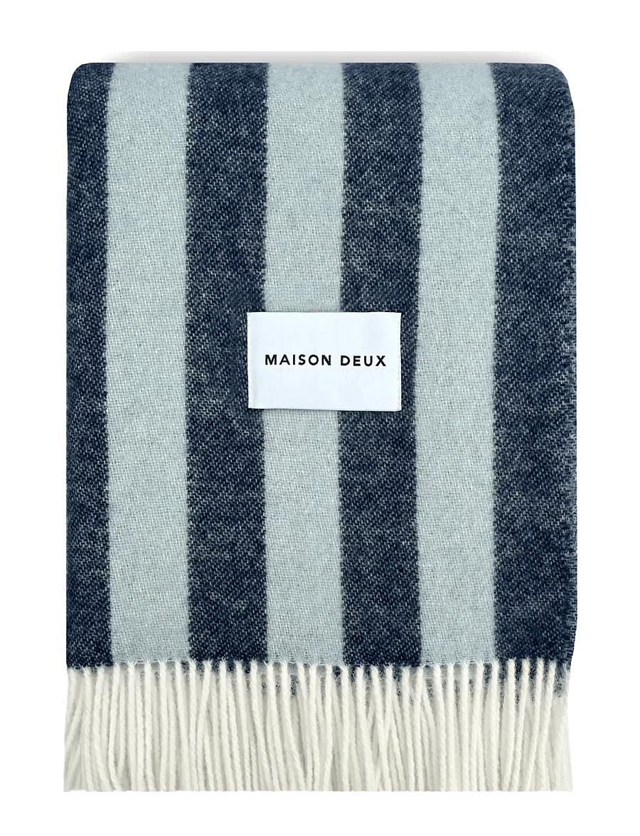 Maison Deux - Candy Wrap Blanket - decken - navy/ice blue - 0