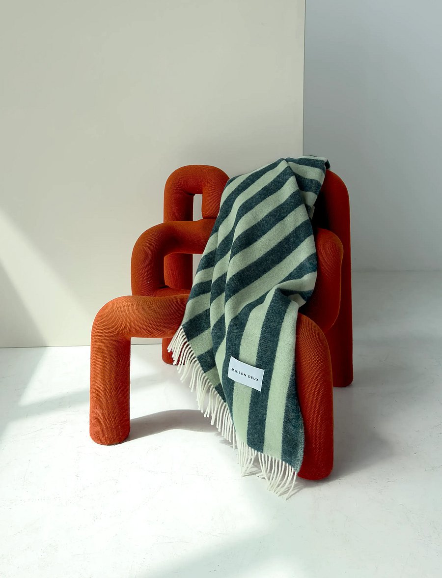 Maison Deux - Candy Wrap Blanket - decken - green/sage - 4