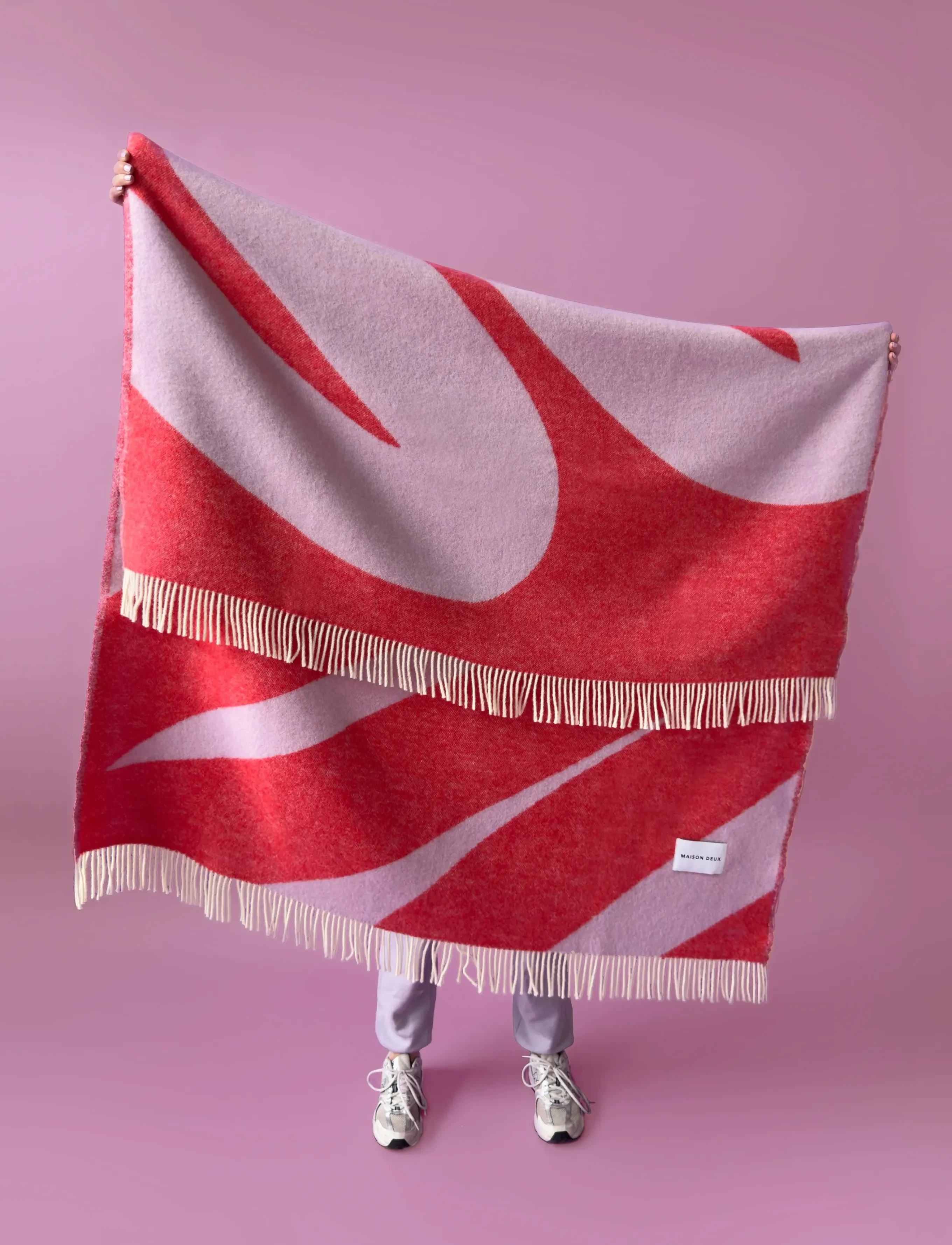 Maison Deux - Swirl Blanket - plaider - lilac/scarlet - 5