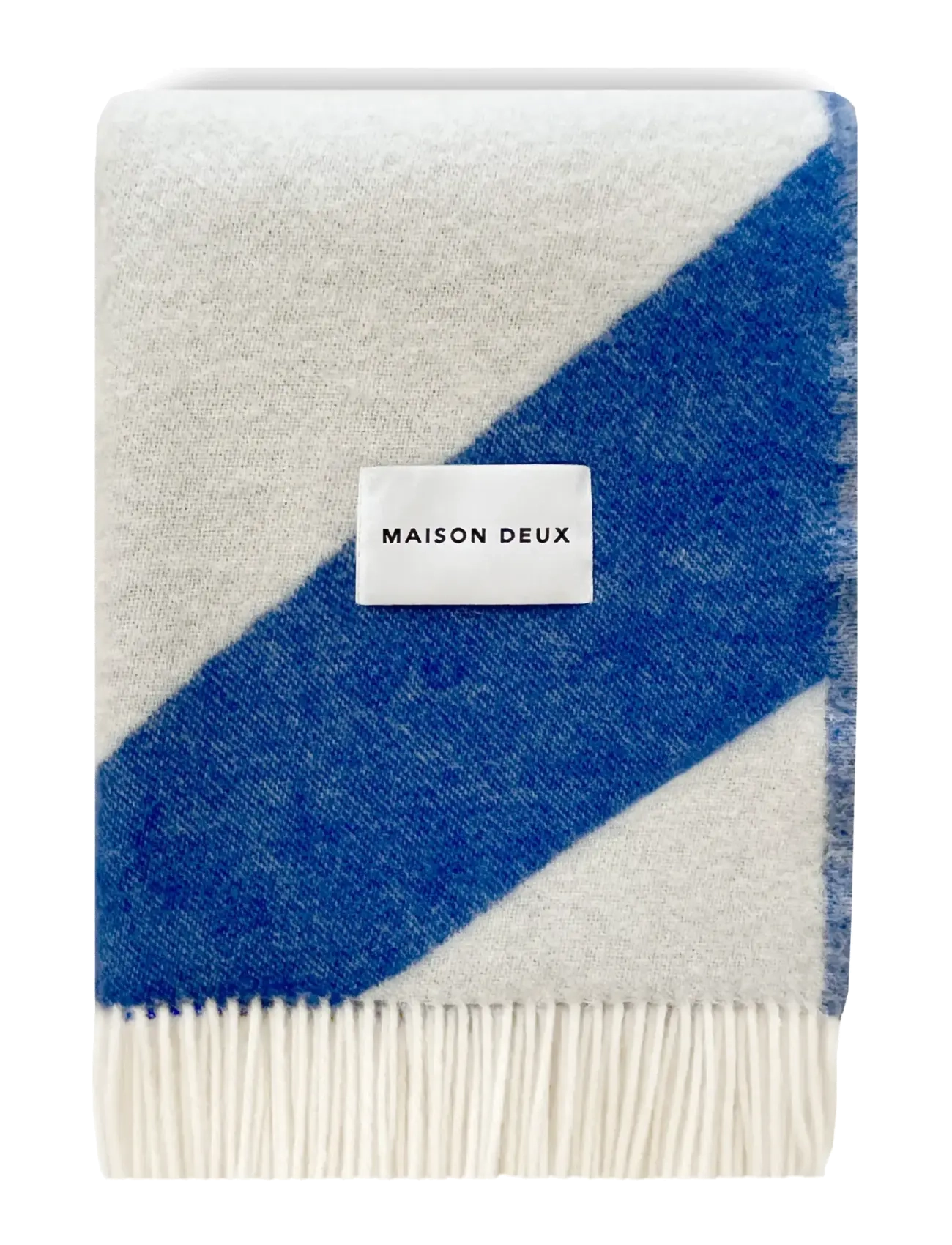 Maison Deux Swirl Blanket, 130X 200 cm, Cushions & Blankets, Blau - Blankets Throws, Homeware
